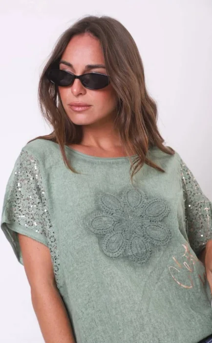 Remeron Lino Bordado Importado