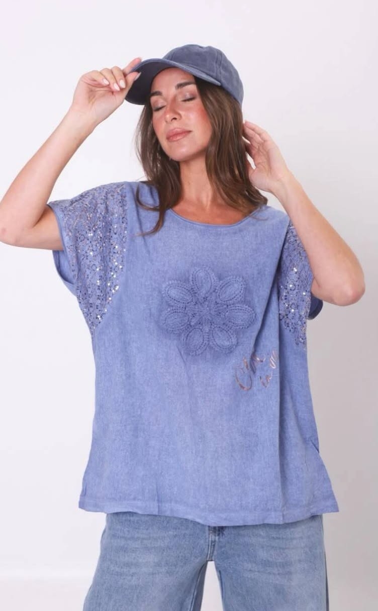 Remeron Lino Bordado Importado - Imagen 2