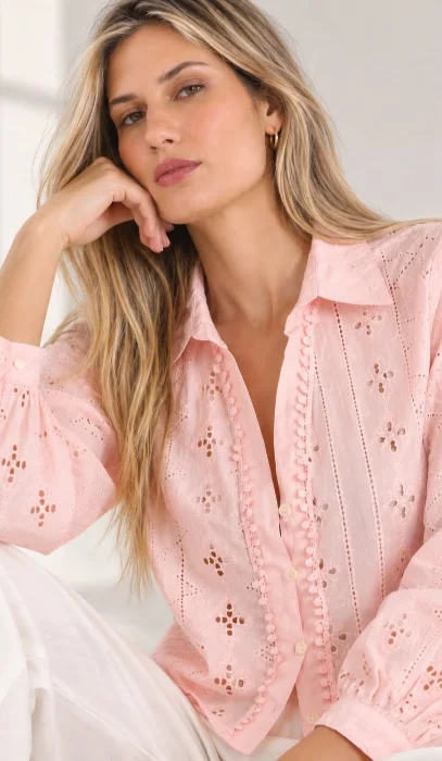 Camisa Broderie Importado