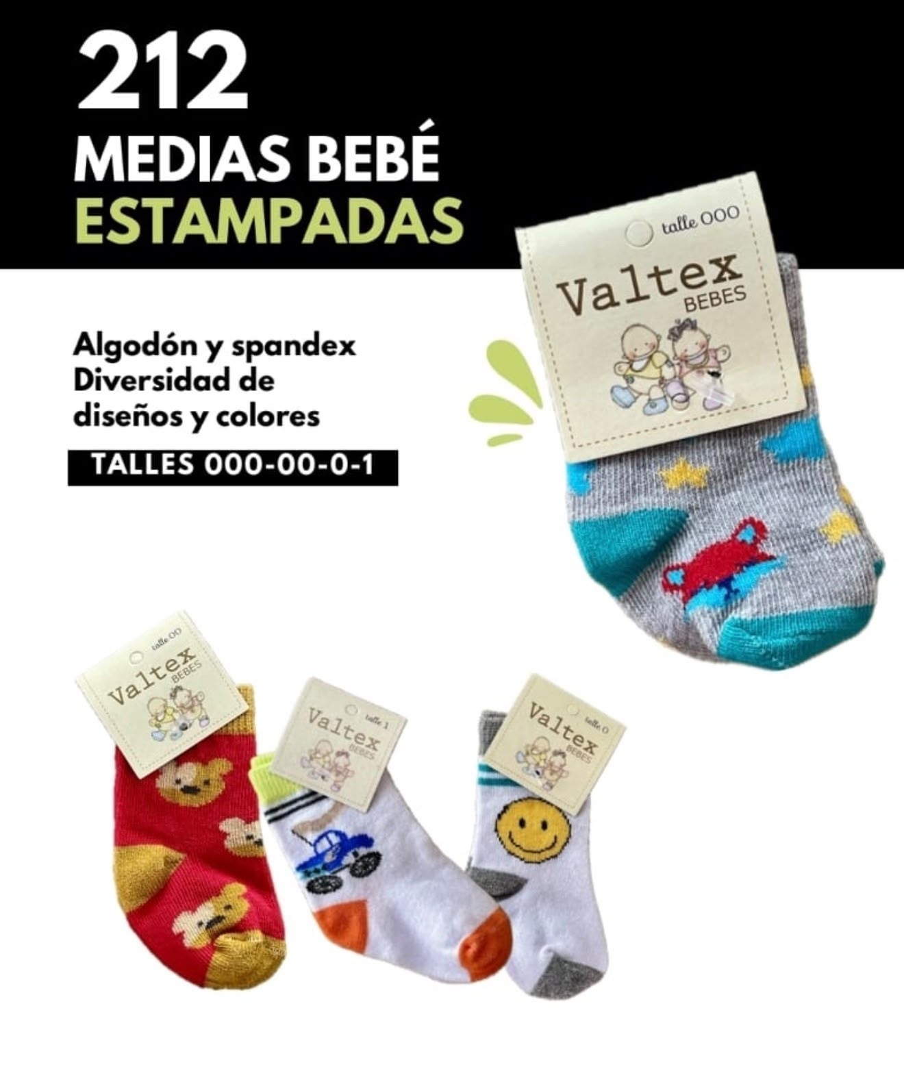 Medias Bebe Valtex Estampadas - Imagen 2