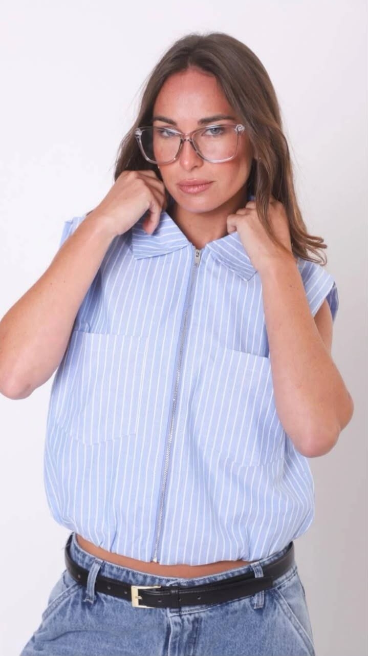 Camisa Jean con Cierre Importado - Imagen 3