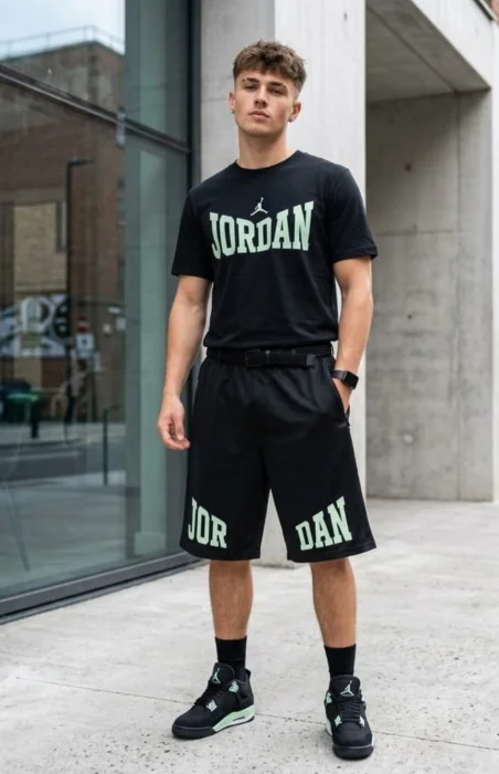 Conjuntos Hombre Remera Algodón Peinado Pantalón Lycra Logo Grande