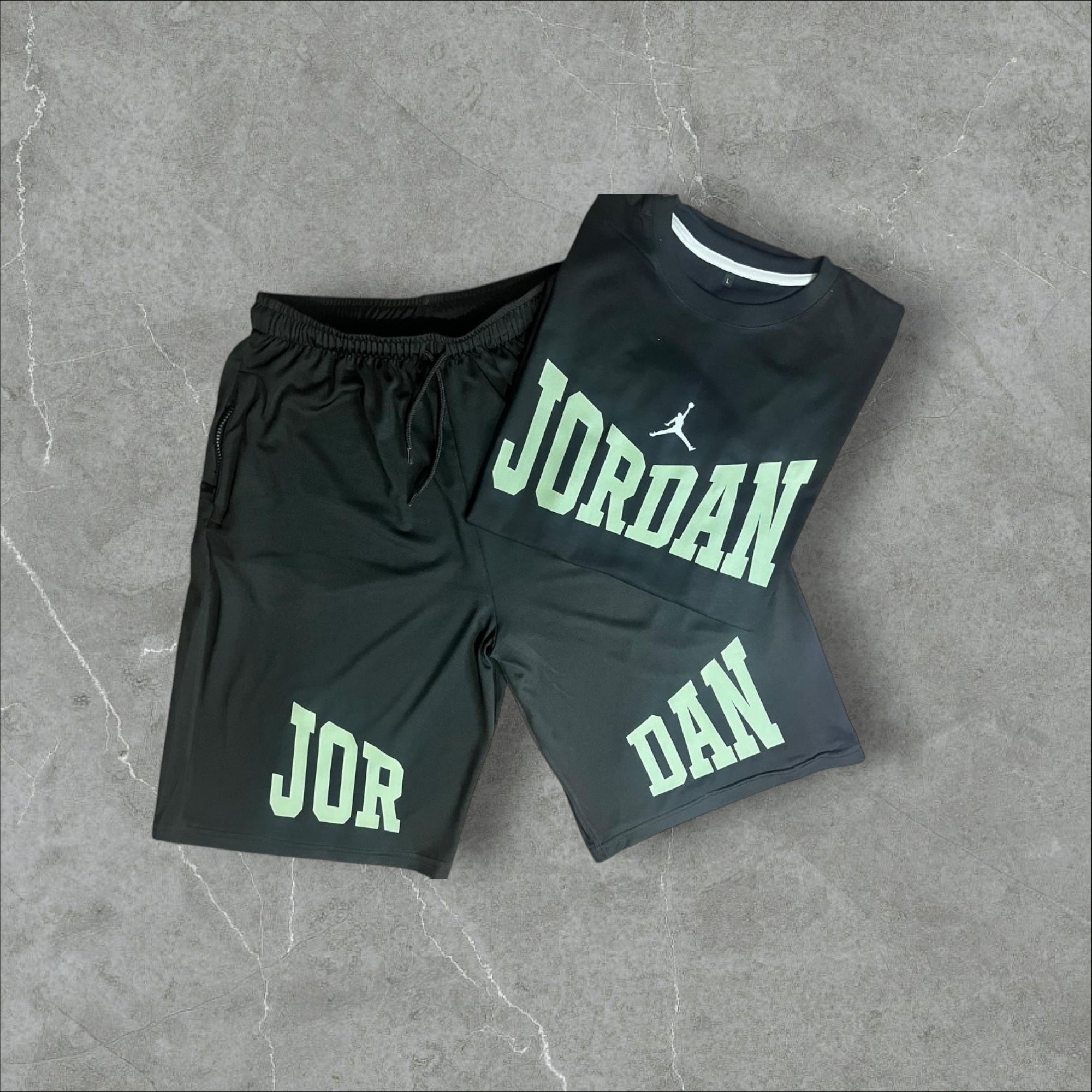 Conjuntos Hombre Remera Algodón Peinado Pantalón Lycra Logo Grande - Imagen 3