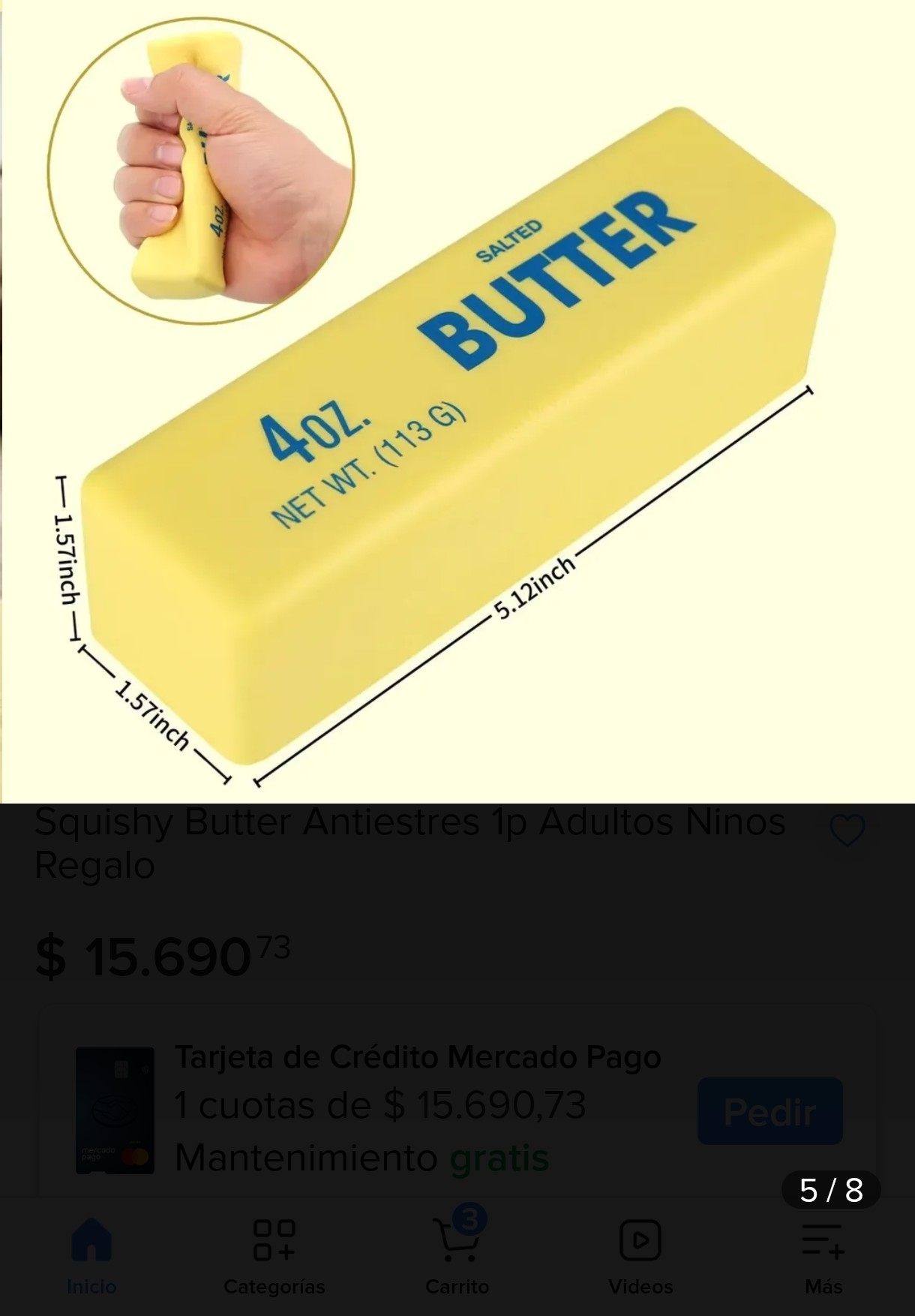 Squishy Butter Manteca Personajes, 13×4 Cm Aprox - Imagen 2