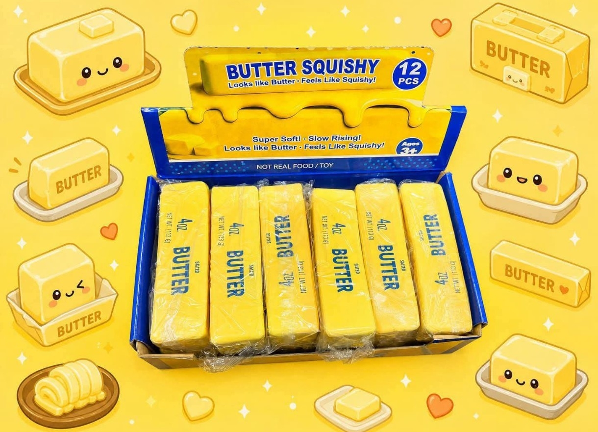 Squishy Butter Manteca Personajes, 13×4 Cm Aprox - Imagen 6
