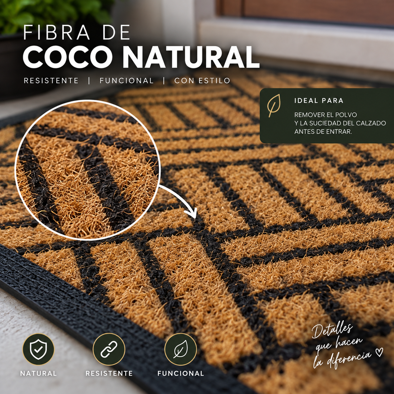 Alfombra de Coco Natural 60x40 | Entrada con Estilo, Antideslizante y Decorativa - 22.png