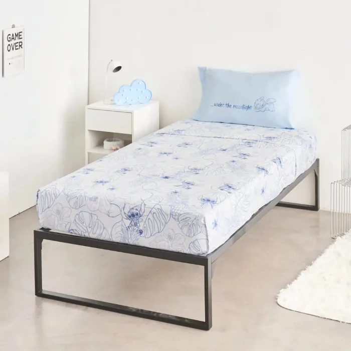 Sábanas Stitch 1 Plaza Plus | Ultra Soft Cotton Touch | Magia Disney para Su Cama