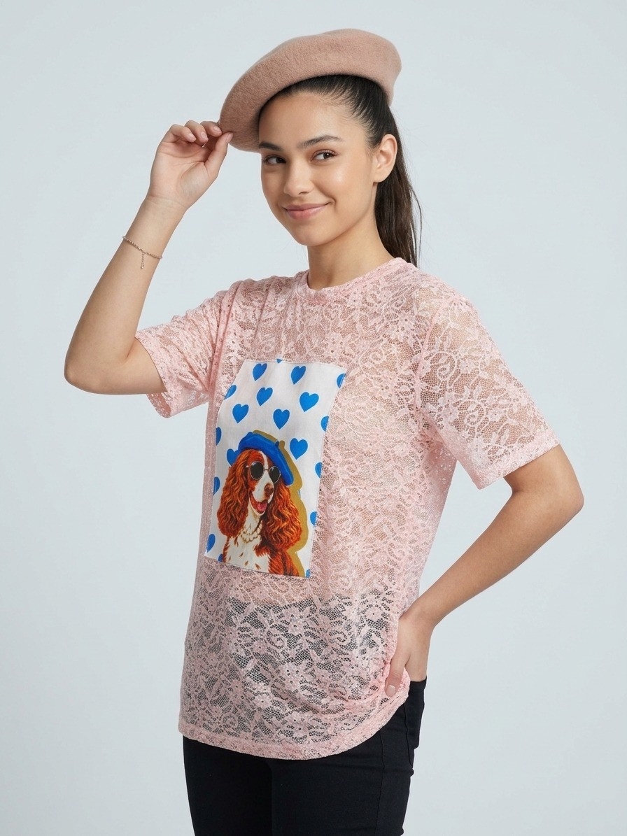 Remeron Encaje Estampado - Imagen 2