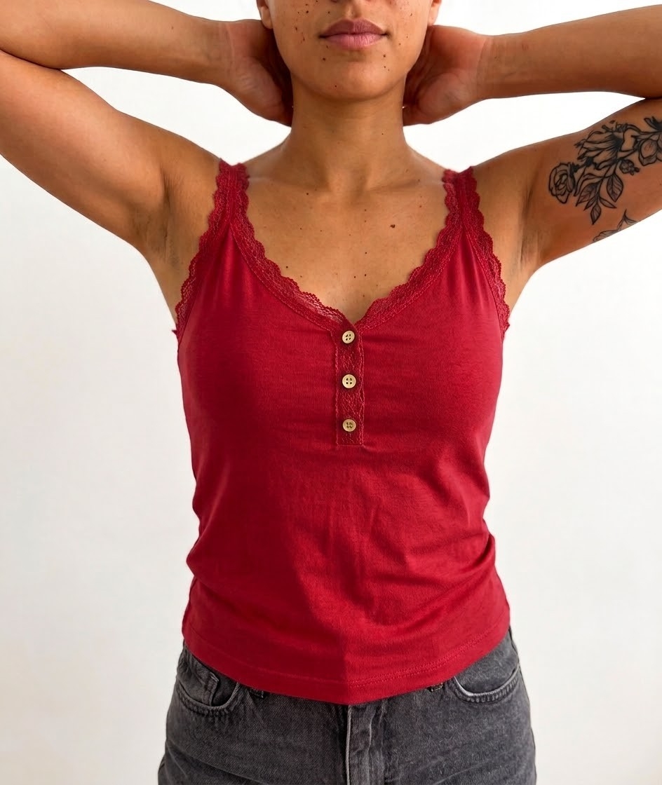Musculosa Puntilla Botón - Imagen 4