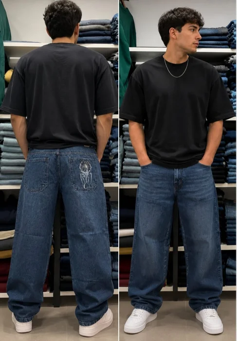 Pantalon Baggy Bordado