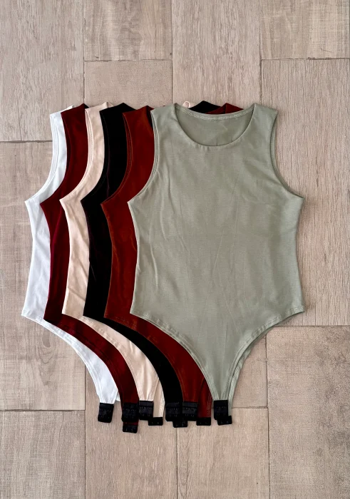 Body Musculosa Cuello Redondo Algodon Lycra