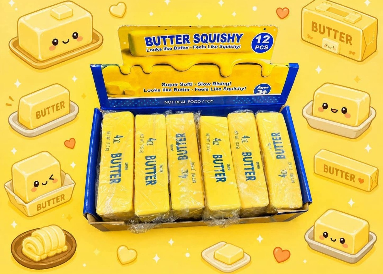 Squishy Butter Manteca Personajes 13× 4, Jugueteria - Imagen 5