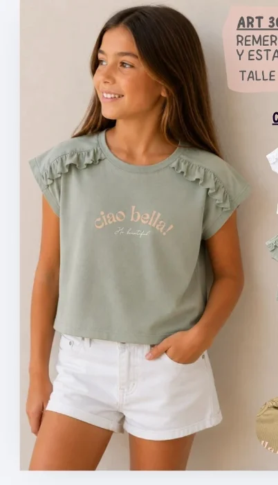 Remera con Voladitos Super Bella