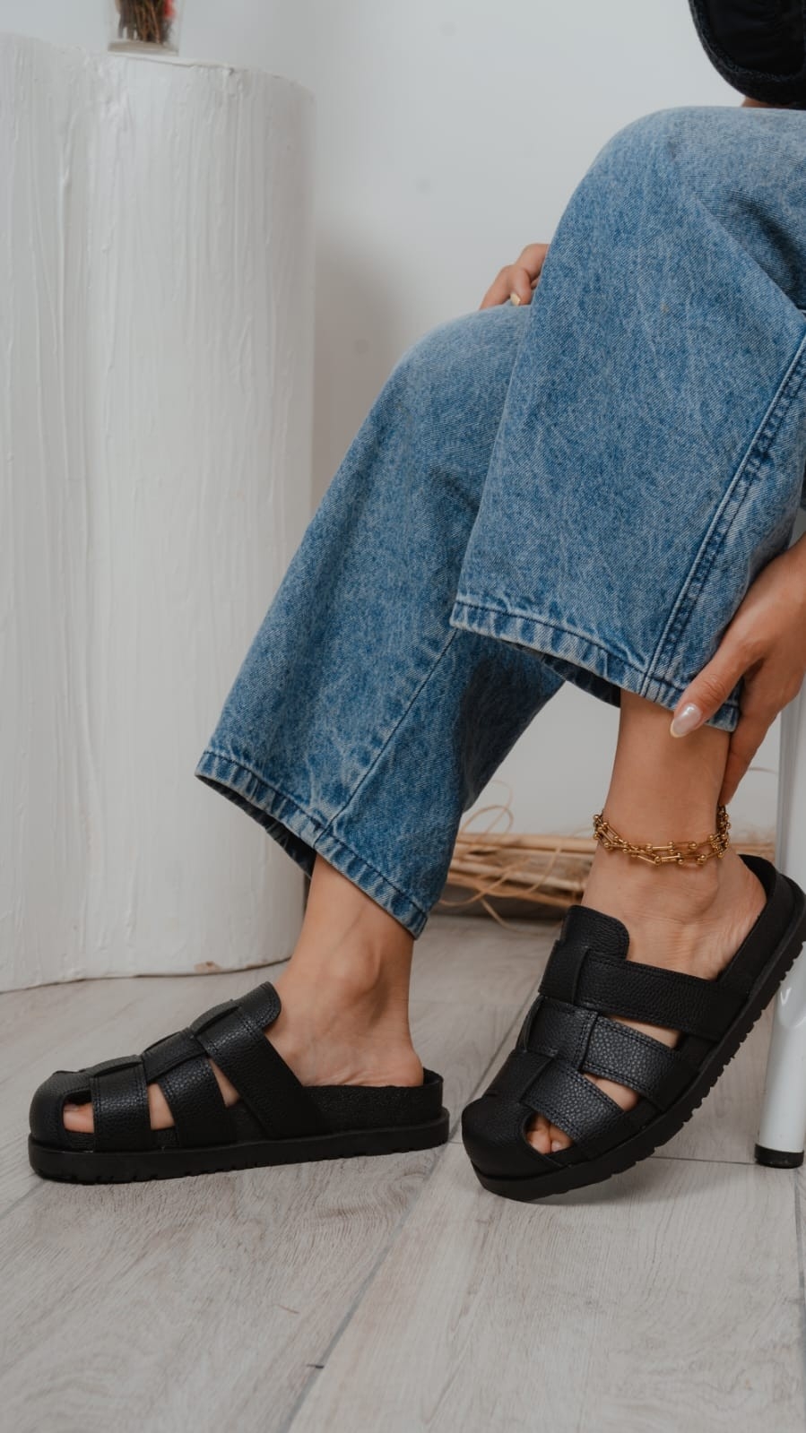 Franciscana Zuecos Poly Negro - Imagen 2