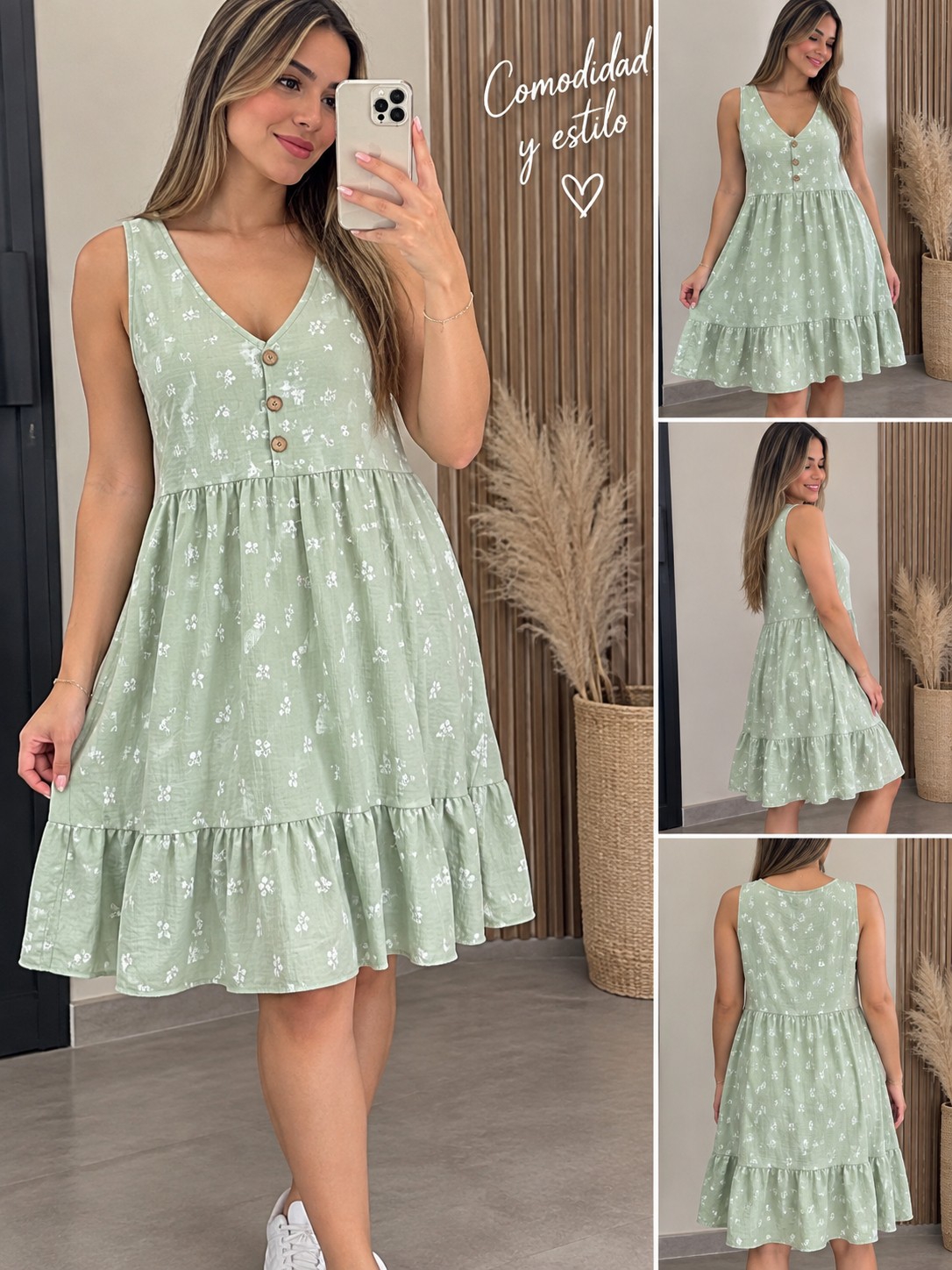 Vestidos Cortos de Tela Cey 3 al 6 - Imagen 2