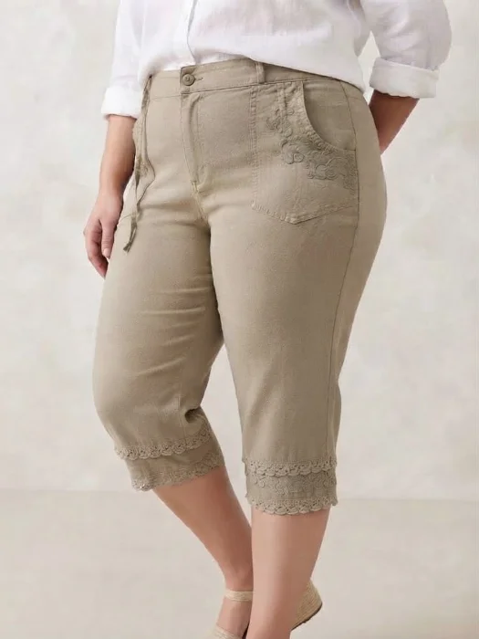 Capris de Lienzo C/ Puntilla
