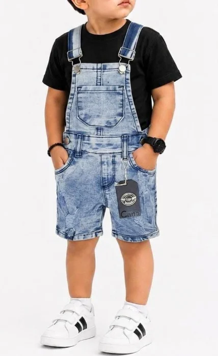 Jardinero Short Bebe Nevado