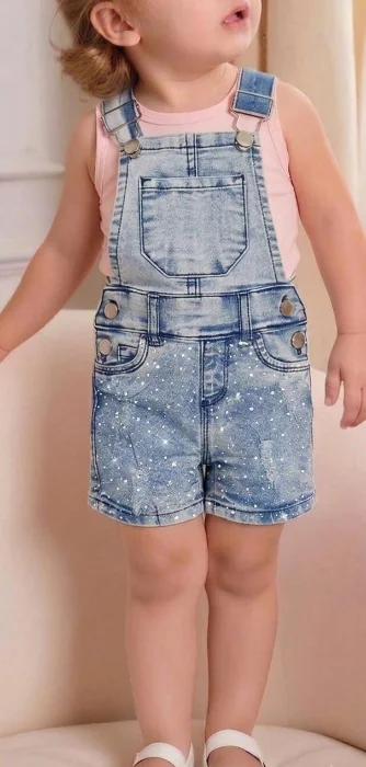 Jardinero Short Beba Nevado