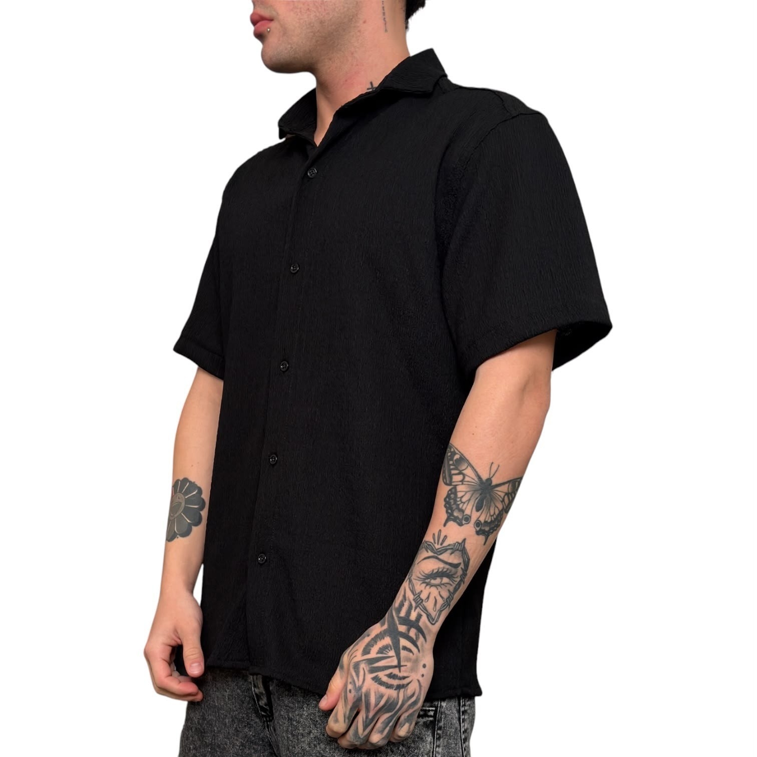 Camisa de Hawaii Over Negro - Imagen 3