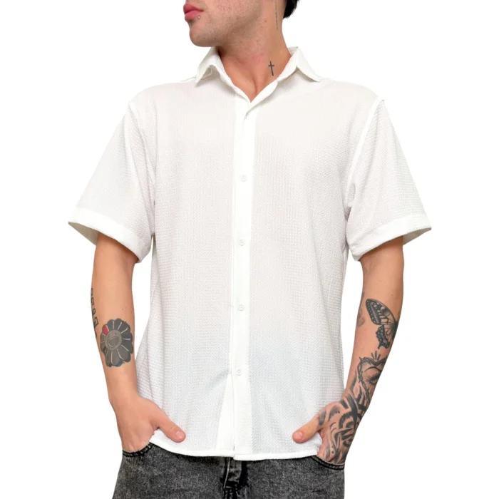 Camisa de Hawaii Over Blanco