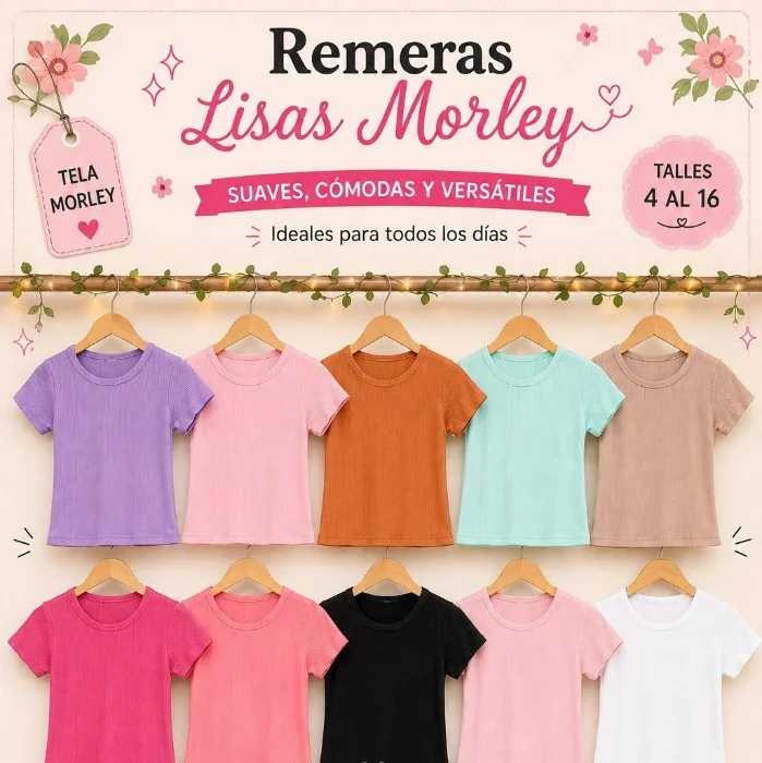 Remera Morley Liso Nena