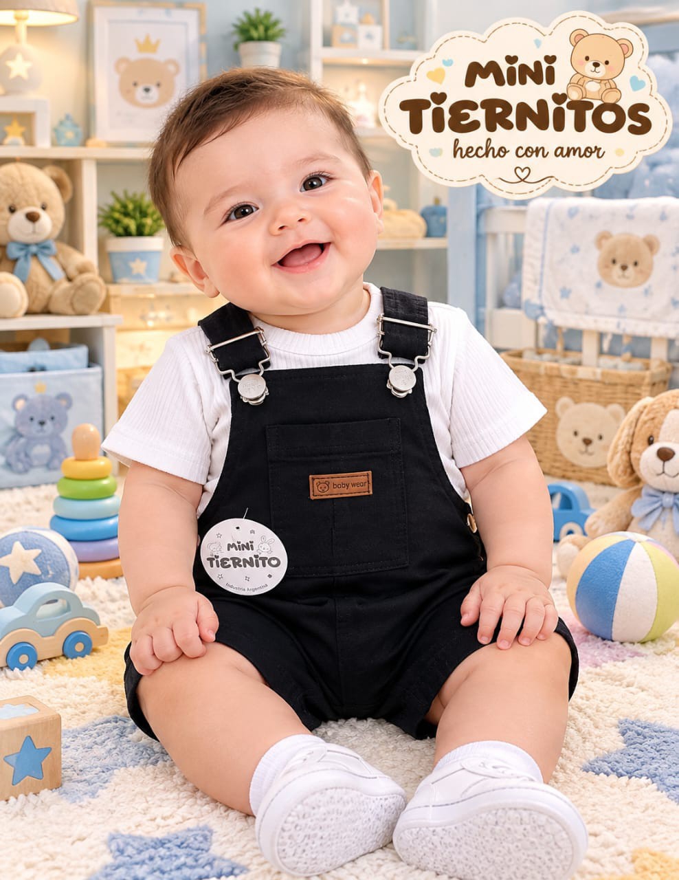 Conjunto Mini Amor Jardinero  Bengalina Elástisado y Remera Morley - Imagen 2