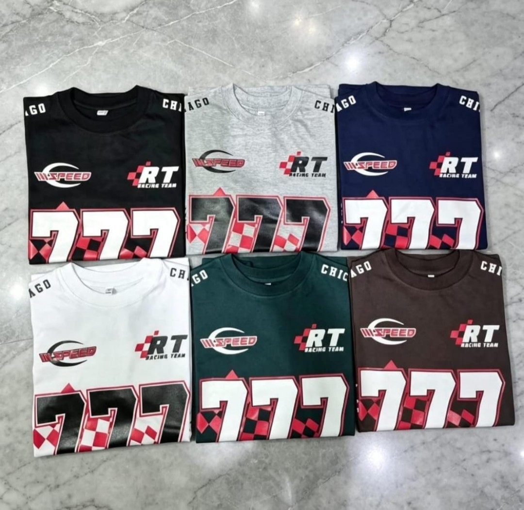 Remeras Oversize Race Team Chicago de Algodón Peinado Premium - Imagen 2