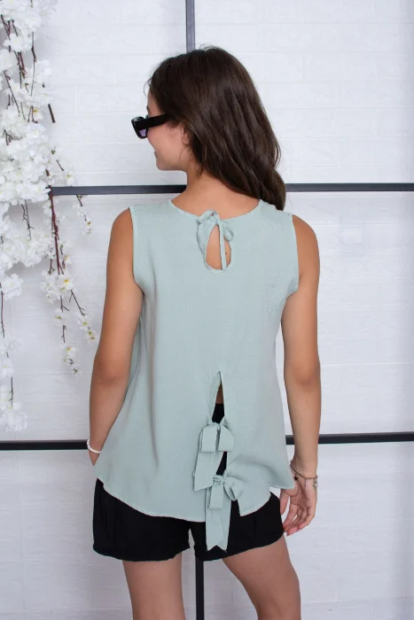 Camisola Victoria con Doble Moño en la Espalda
