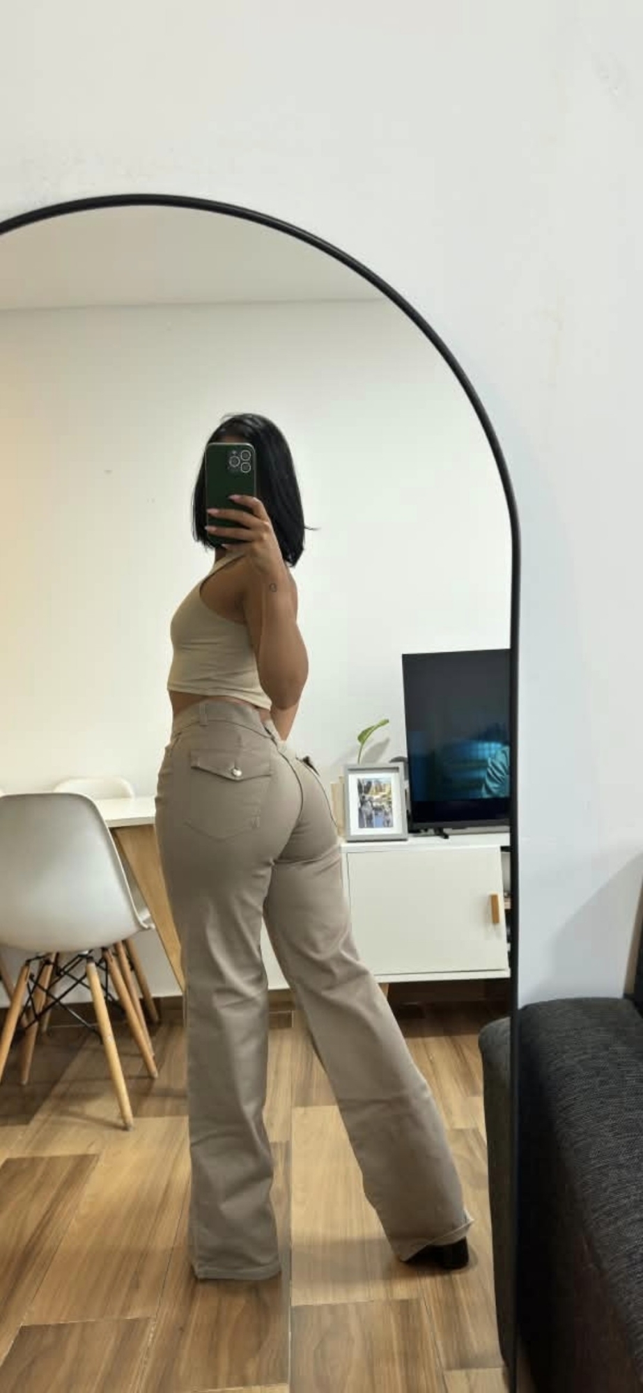 Wide Leg Elastizado Beige Habano - Imagen 2