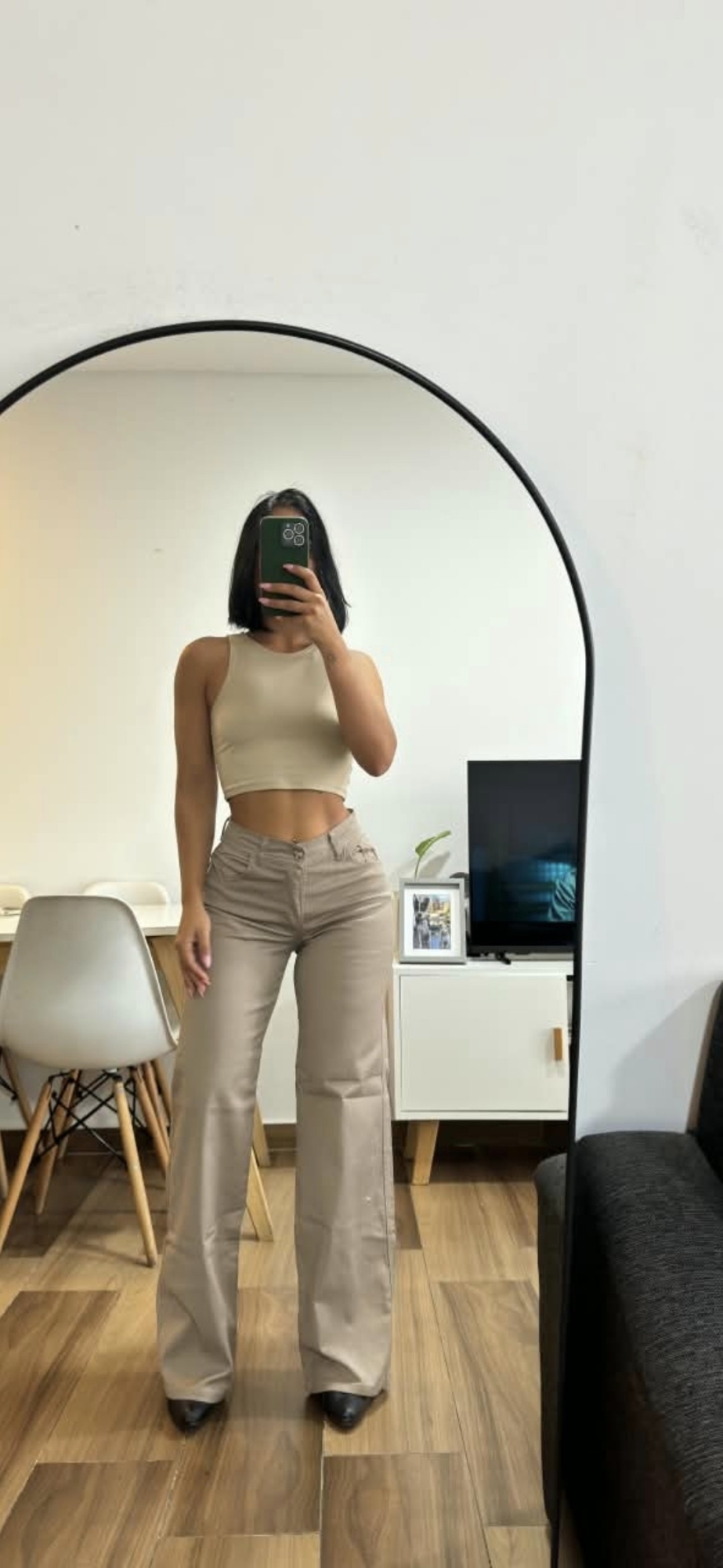 Wide Leg Elastizado Beige Habano - Imagen 3