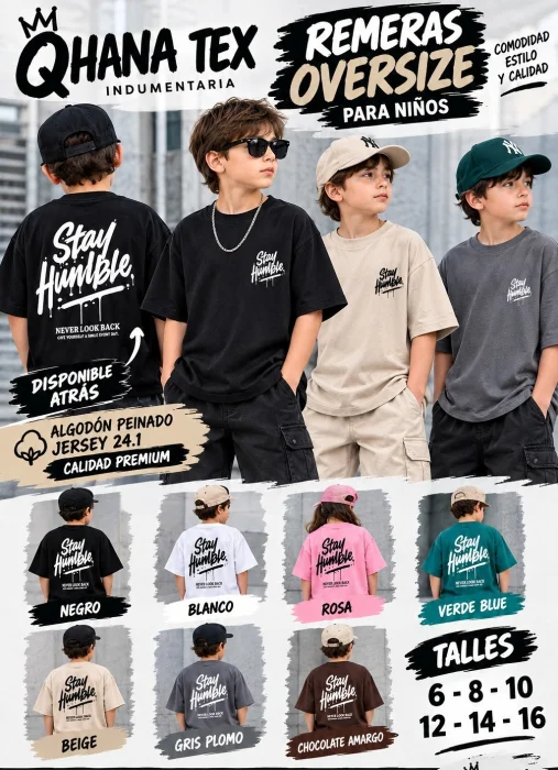 Remeras Oversize Algodón Peinado