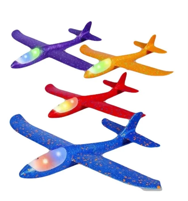 Avión Telgopor con Luz Colores