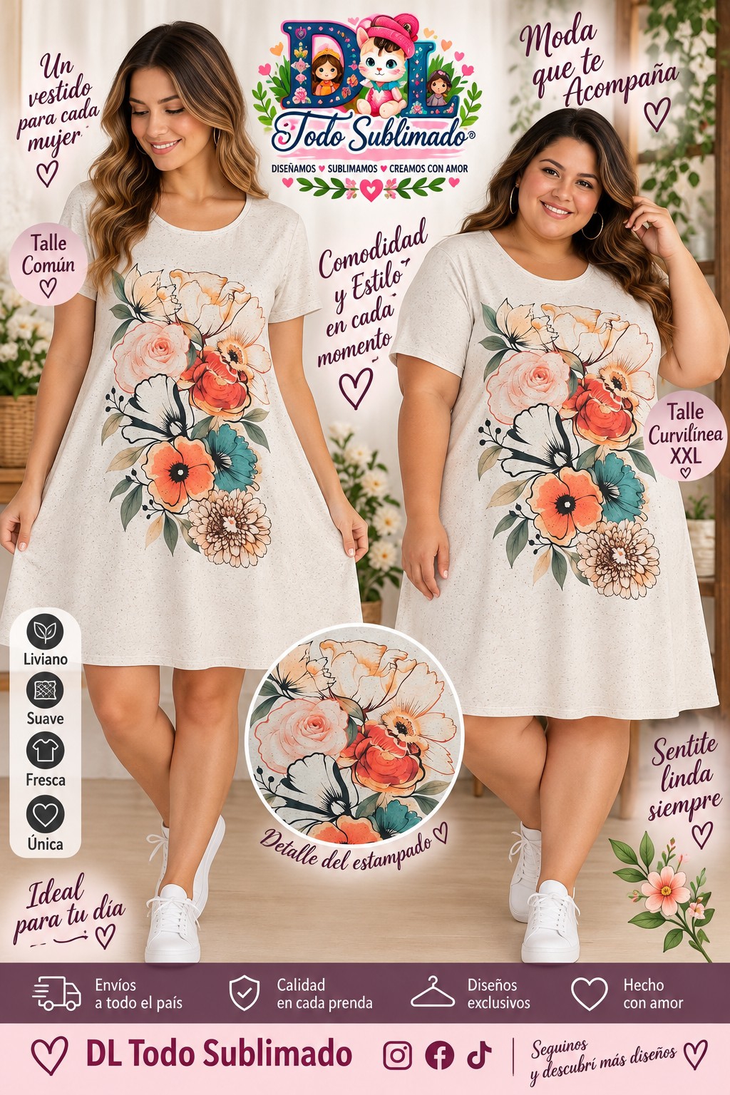 Vestidos Manga Corta - Imagen 2