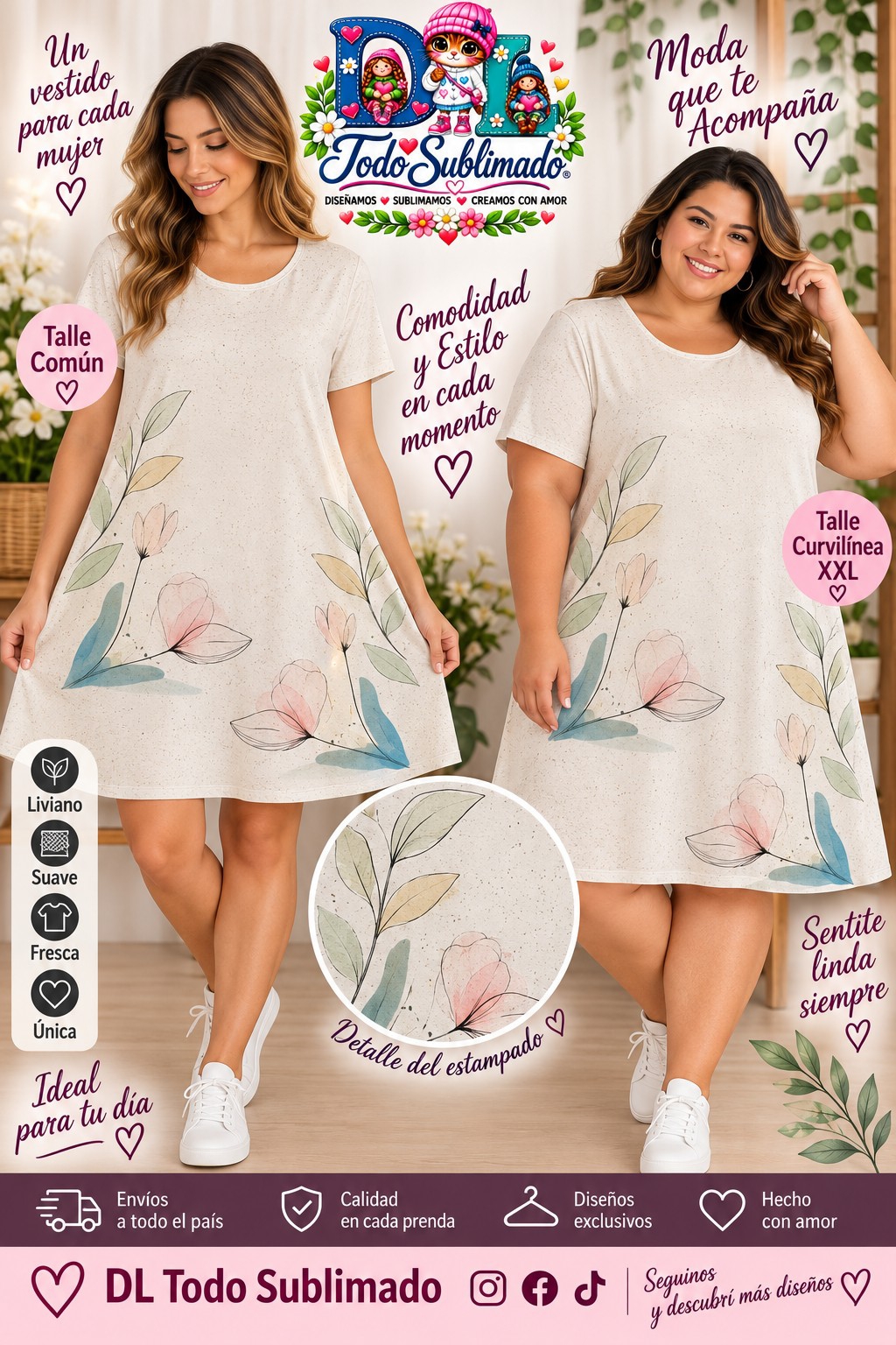 Vestidos Manga Corta - Imagen 3