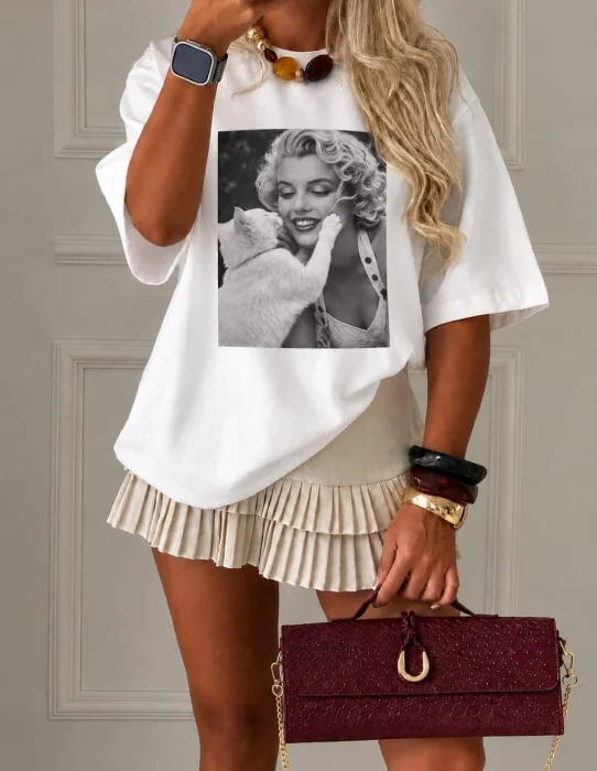 Remera Over Estampada