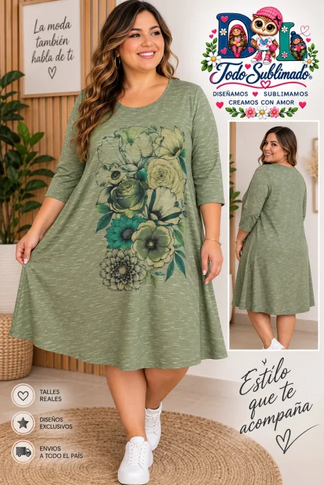 Vestido Manga 3/4