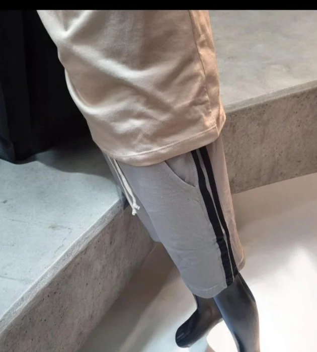 Bermudas de Algodón de Líneas