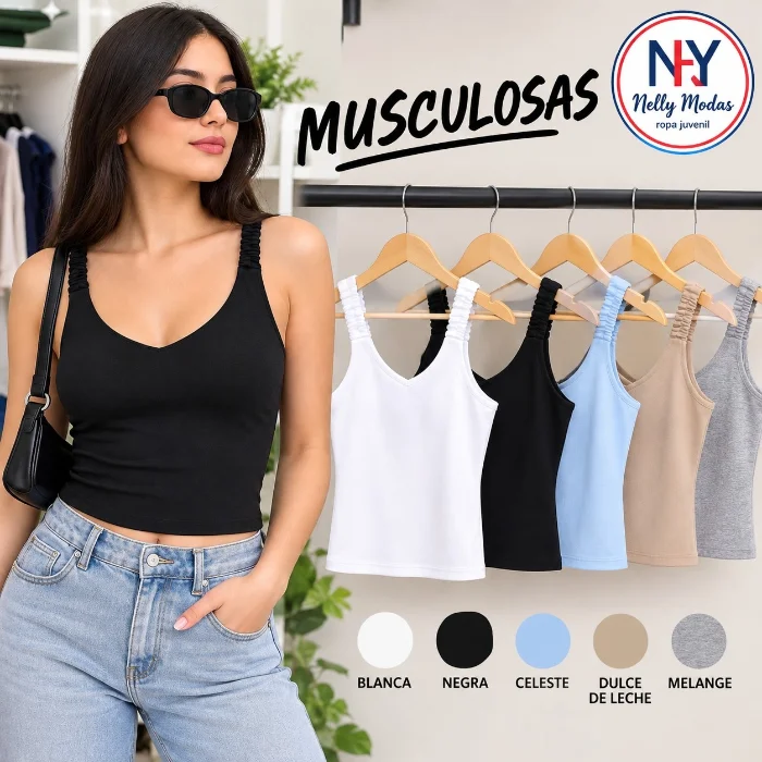 Musculosas con Tira Frunce