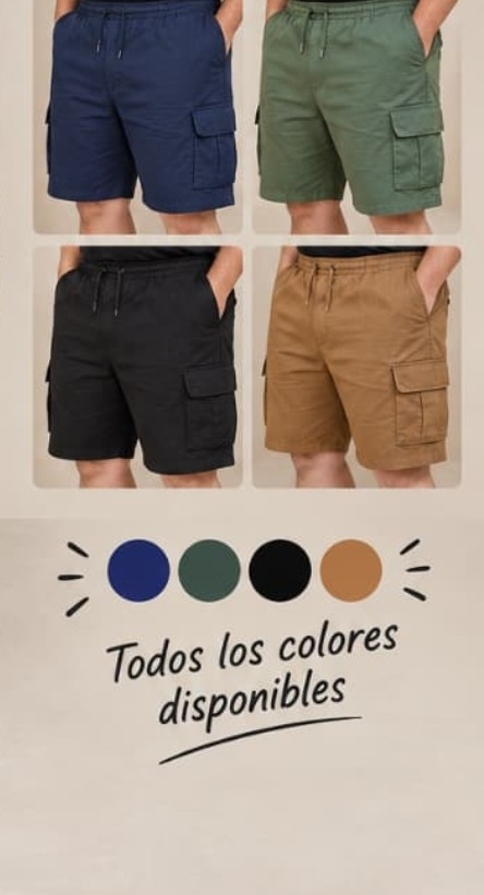 Bermudas Cargo Talle Especial Hombre - Imagen 2