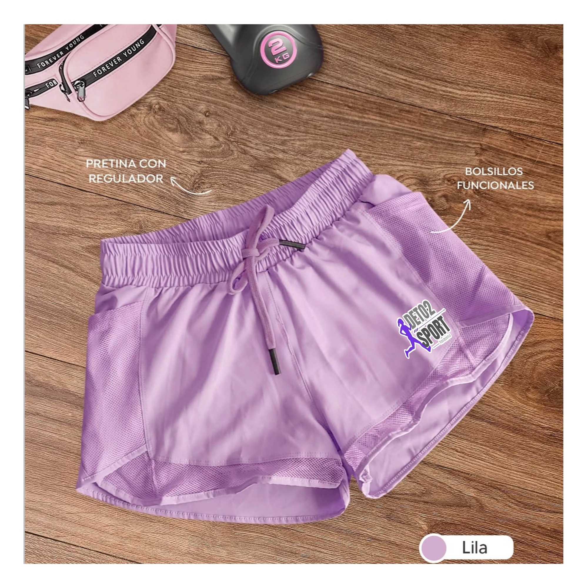 Short con Calza con Bolsillos - Imagen 2