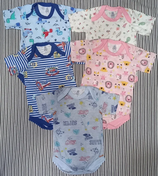 Body de Bebé en Algodón Peinado Estampado
