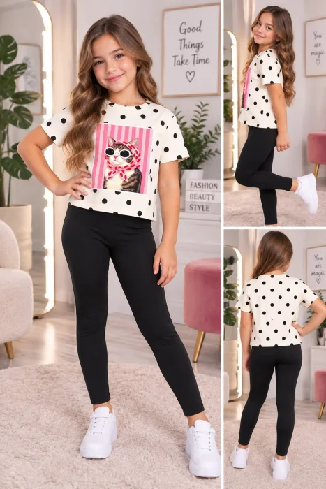 Remera Algodón Lunares Estampados