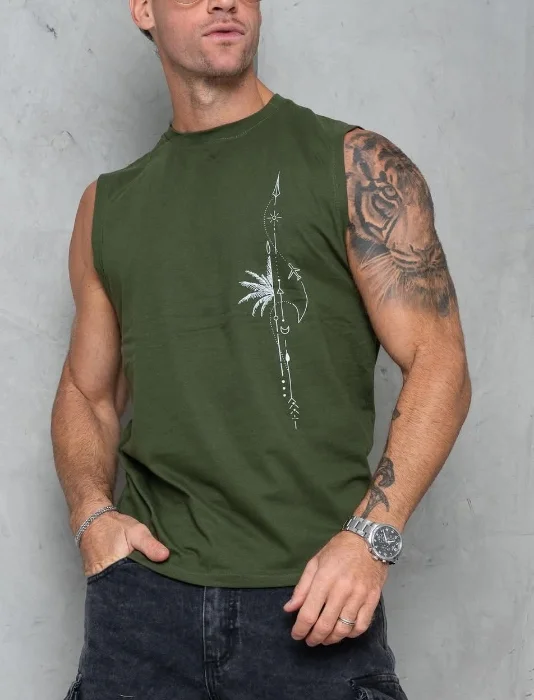 Musculosa Manga Cero Algodón Peinado