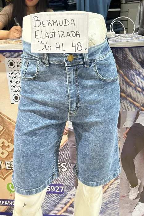 Bermuda Jeans Elastizadas