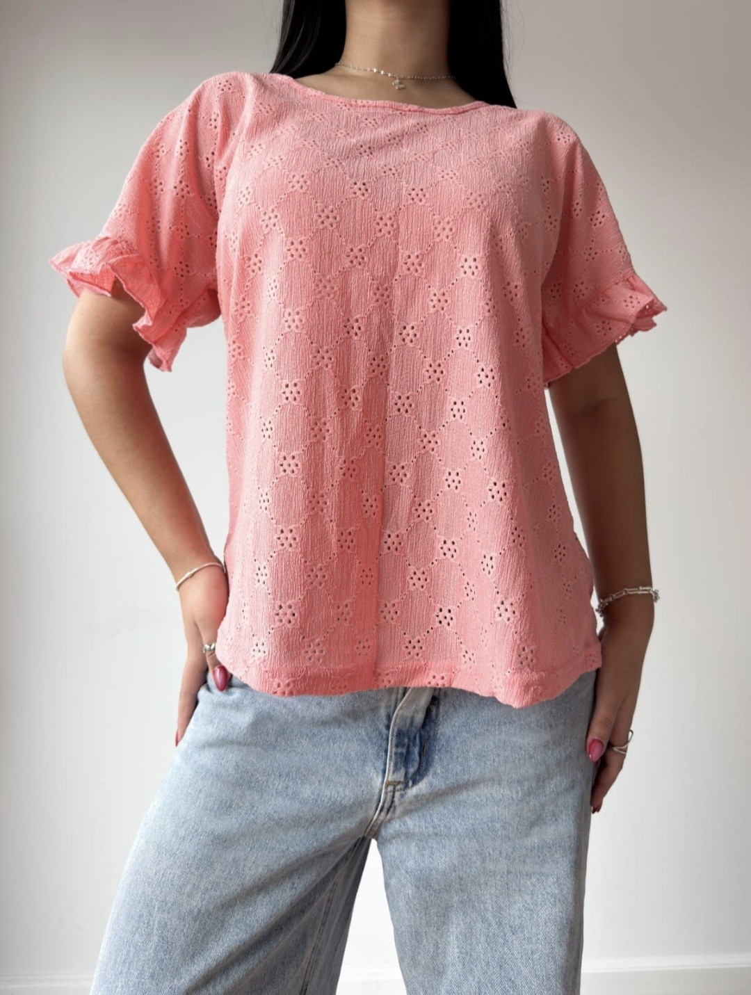 Blusa Brodery Manga Volado - Imagen 6