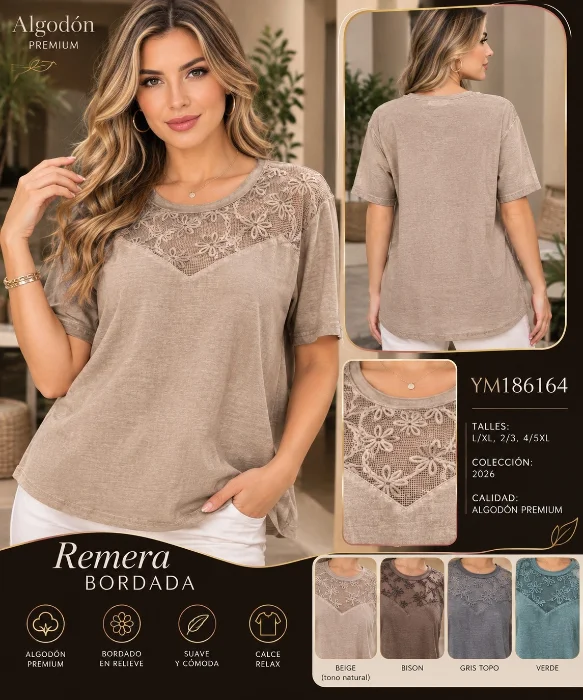Remera Estilo Italiano, Talle Especial. 186164