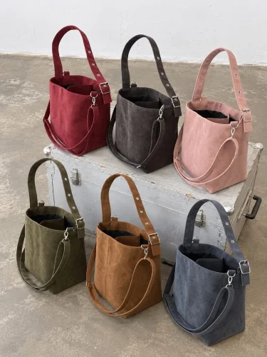 Bolso Matero Gamuza Doble Correa