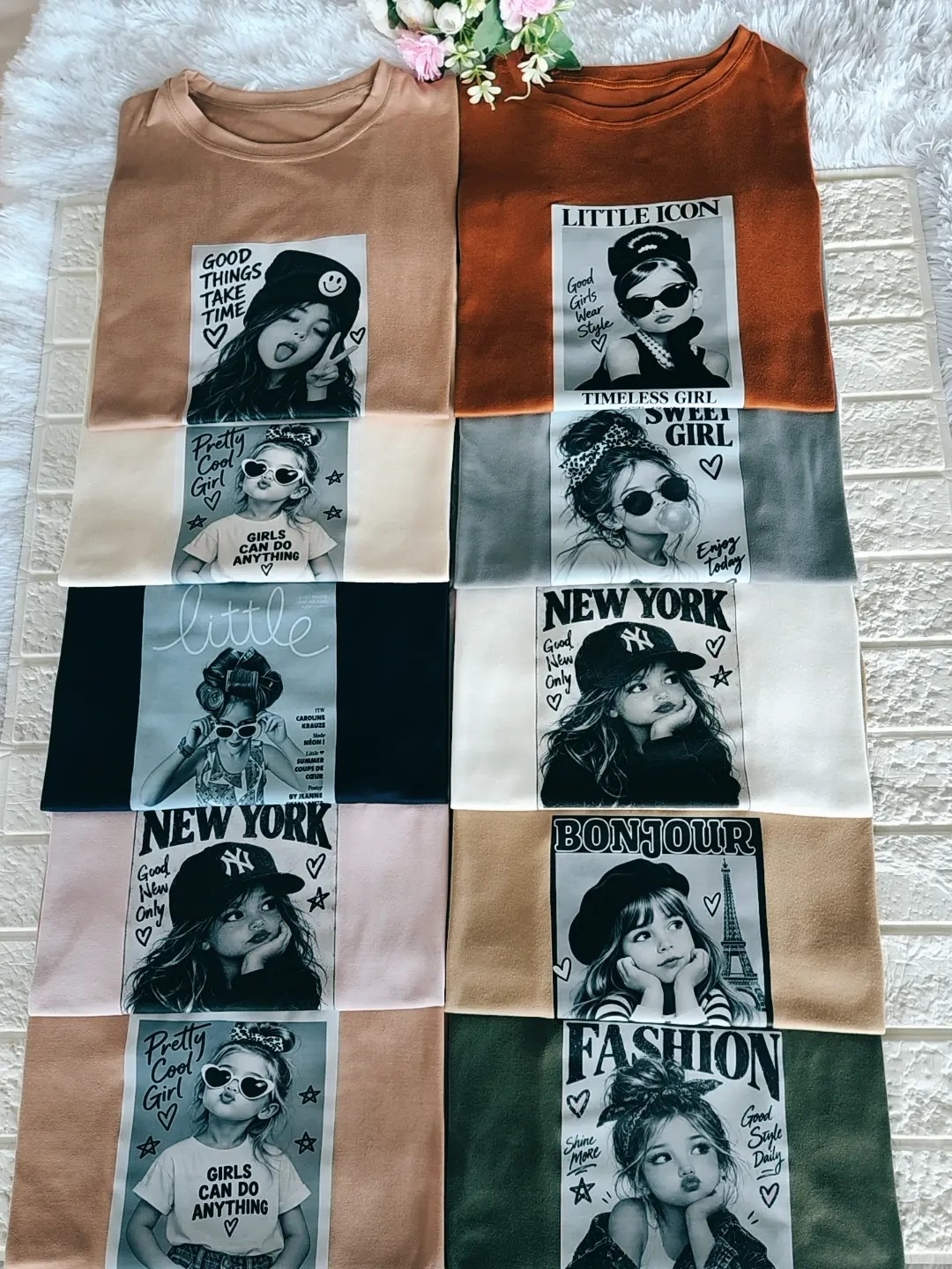 Remera Crop de Nena en Modal Soft Talles del 6 al 16 con Diseño Retro - Imagen 2