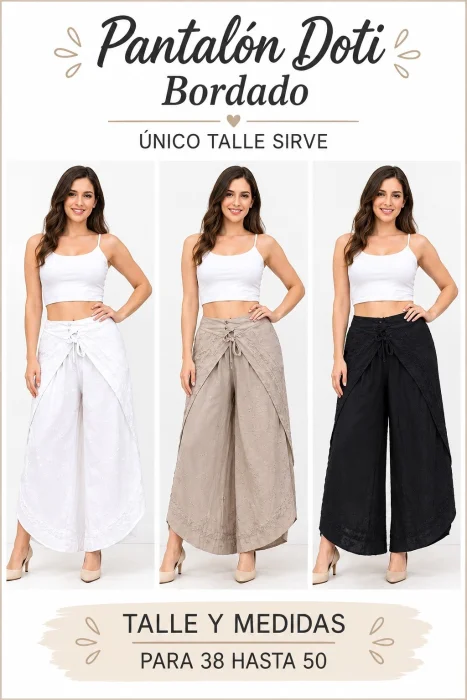 Pantalon Dotty Bordado Hindú