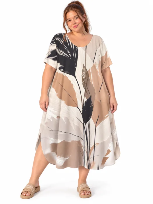 Vest. Plus Size Sublimado de Modal Poli